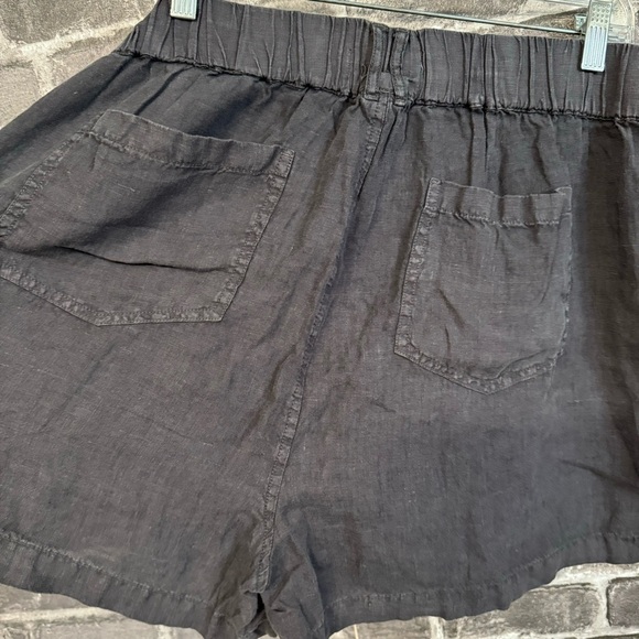 Lou & Grey for Loft 100% linen shorts gray pockets - Picture 6 of 7